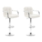 Artiss Set of 2 Bar Stools Gas lift Swivel - Steel and White