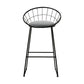 Artiss Set of 2 Bar Stools Steel Fabric - Grey and Black