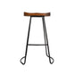 Set of 4 Elm Wood Backless Bar Stools 75cm