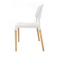Artiss Set of 4 Wooden Stackable Dining Chairs - White