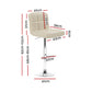 Artiss Set of 4 PU Leather Gas Lift Bar Stools - Beige