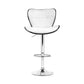 Artiss Set of 4 PU Leather Patterned Bar Stools - White and Chrome