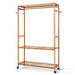 Artiss Bamboo Clothes Rack Coat Stand Garment Hanger Wardrobe Portable Airer