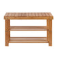 Artiss Bamboo Shoe Rack Wooden Seat Bench Organiser Shelf Stool