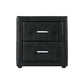 Artiss PVC Leather Bedside Table - Black