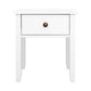 Bedside Tables Drawer Side Table Nightstand White Storage Cabinet White Lamp