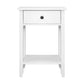 Bedside Tables Drawer Side Table Nightstand White Storage Cabinet White Shelf