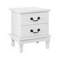 Artiss KUBI Bedside Tables 2 Drawers Side Table French Nightstand Storage Cabinet