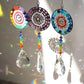 Hanging Crystal Windchimes - Handmade Life Tree Pendant Craft Chain for Window, Car, and Garden Decor