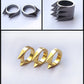 3Pcs Cat Ear Mini Stainless Steel Defensive Ring Self Defense Portable Personal Protection Tool Men's and Women's Metal Rings