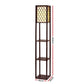 Artiss Floor Lamp LED Storage Shelf Standing Vintage Wood Light Reading Bedroom