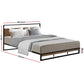 Artiss Metal Bed Frame King Size Mattress Base Platform Foundation Black Dane
