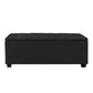 Artiss Storage Ottoman Blanket Box Black Fabric Footstool Chest Couch Seat Toy