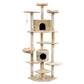 i.Pet Cat Tree 203cm Trees Scratching Post Scratcher Tower Condo House Furniture Wood Beige