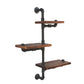 Artiss Display Shelves Bookshelf Pipe Shelf Rustic Industrial Floating Wall Shelves DIY Brackets