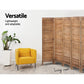 Artiss Room Divider Screen 8 Panel Privacy Wood Dividers Stand Bed Timber Brown