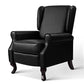 Recliner Leather Sofa Chair Armchair Lounge Black