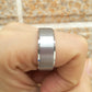 Newshe 8mm Wide Matte Brushed Tungsten Carbide Wedding Bands for Men Silver Color Charm Rings Trendy Jewelry Size 8-13
