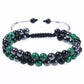 Triple Protection Bracelet 8mm Beads Bracelet Tigers Eye Black Obsidian Hematite Bracelet for Men Women Healing Crystal Bangle