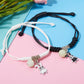 Handmade Adjustable Rope Luminous Star Moon Bracelet Set for Couples and Friends
