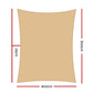 Instahut 4 x 5m Waterproof Rectangle Shade Sail Cloth - Sand Beige
