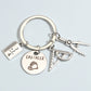Engineer Keychain with Book Ruler Compasses Architect Key Chains