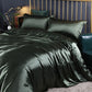 Luxury High-end Mulberry Silk-blending Fabric Fitted Bed Sheet Set