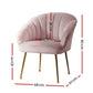 Artiss Armchair Lounge Chair Armchairs Accent Chairs Velvet Sofa Pink Couch