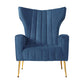 Artiss Armchair Lounge Accent Chairs Armchairs Chair Velvet Sofa Navy Blue Seat