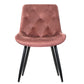 Artiss Set of 2 Starlyn Dining Chairs Kitchen Chairs Velvet Padded Seat Pink