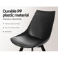 Artiss Set of 2 Lylette Dining Chairs Cafe Chairs PU Leather Padded Seat Black