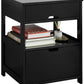 Black Bedside Table with 2 Drawers