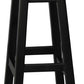 Wooden Kitchen Bench Stool 64cm (Black)