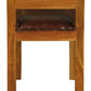 Leather Single Seater Stool (Light Pecan)