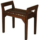 Leather Single Seater Stool (Mahogany)