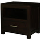 Paris 1 Drawer Lamp Table (Chocolate)