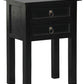 Elliot 2 Drawer Lamp Table (Black)