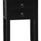 Elliot 2 Drawer Lamp Table (Black)