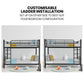 Kingston Slumber 2in1 Single Metal Bunk Bed Frame, with Modular Design, Dark Matte Grey