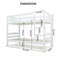 Kingston Slumber Bunk Bed Frame Single Wooden Kids Timber PIne Wood Loft Children Bedroom Furniture