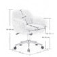 Fluffy Office Chair Faux Fur Modern Swivel Desk Chair for Women And Girls-White