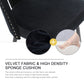 AADEN 2x Velvet Dining chairs with Metal Legs-Black