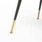 AADEN 2x Velvet Dining chairs with Metal Legs-Black