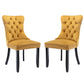 2x Velvet Dining Chairs -Gold