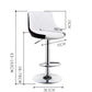 Bar Stools Kitchen Bar Stool Leather Barstools Swivel Gas Lift Counter Chairs x2 BS8403 White