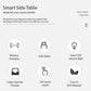 Smart Bedside Tables Side 3 Drawers Wireless Charging USB Left Hand Nightstand LED Light AU Black