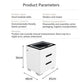 Smart Bedside Tables Side 3 Drawers Wireless Charging USB Left Hand Nightstand LED Light AU Black