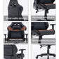 7 RGB Lights Bluetooth Speaker Gaming Chair Ergonomic Racing chair 165° Reclining Gaming Seat 4D Armrest Footrest Black