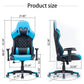 Gaming Chair Ergonomic Racing chair 165° Reclining Gaming Seat 3D Armrest Footrest Blue Black
