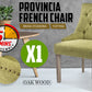 La Bella Green French Provincial Dining Chair Amour Oak Leg